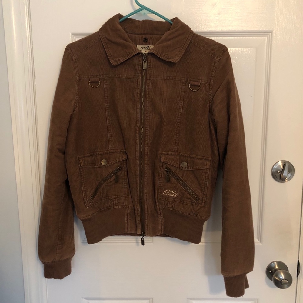 O’Neill Brown Corduroy Bomber Jacket